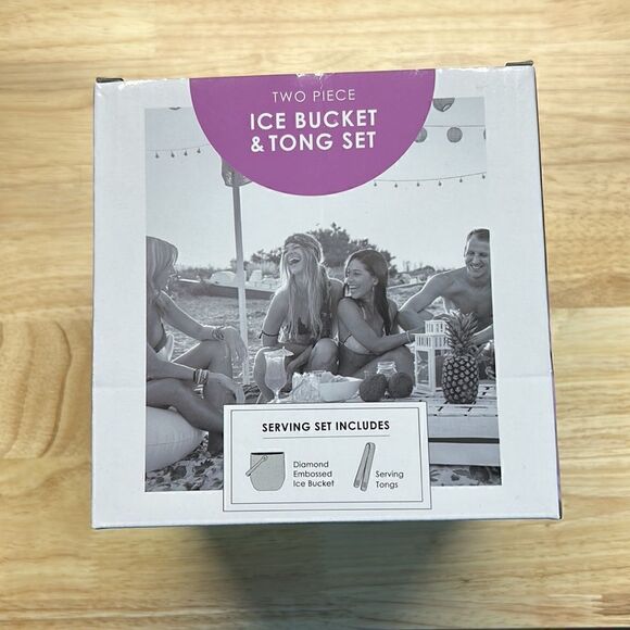 Fancy Ice Bucket and Tongs - Picture 3 of 4